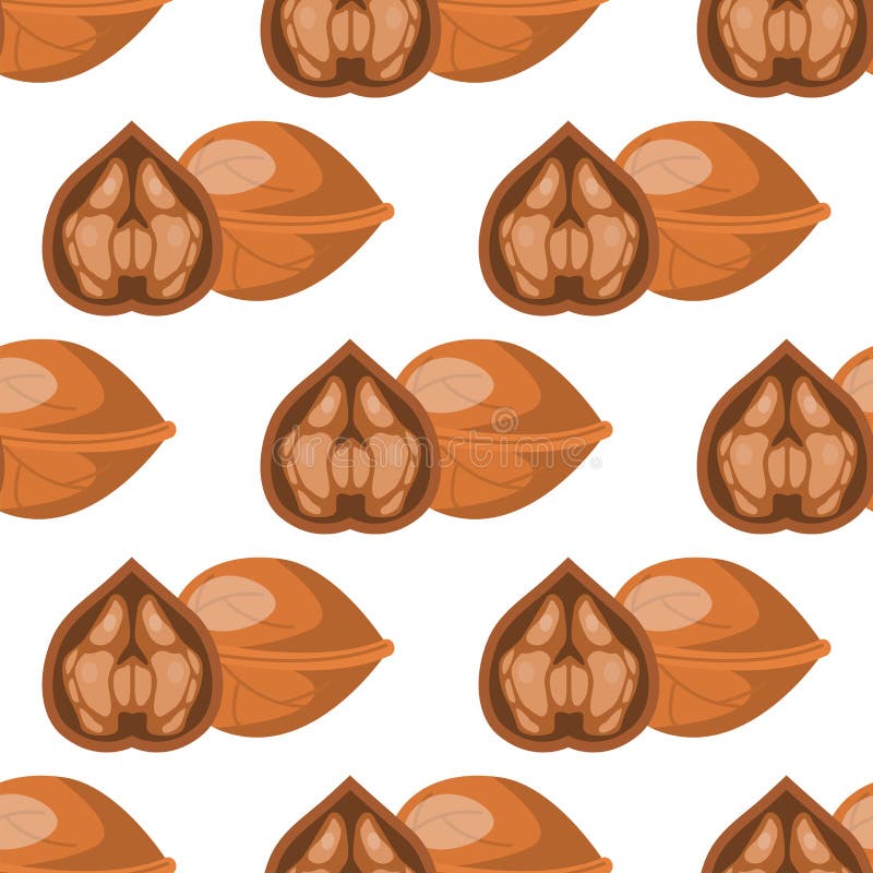 La coquille de noix saine d'ornement de fond de nourriture de nack nuts traditionnel sans couture de modèle de noix wallpapers l' illustration libre de droits La coquille de noix saine d'ornement de fond de nourriture de nack nuts traditionnel sans couture de modèle de noix wallpapers l' illustration libre de droits