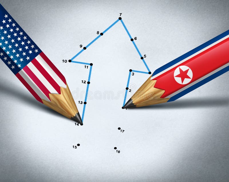 La Corea del Nord Stati Uniti royalty illustrazione gratis