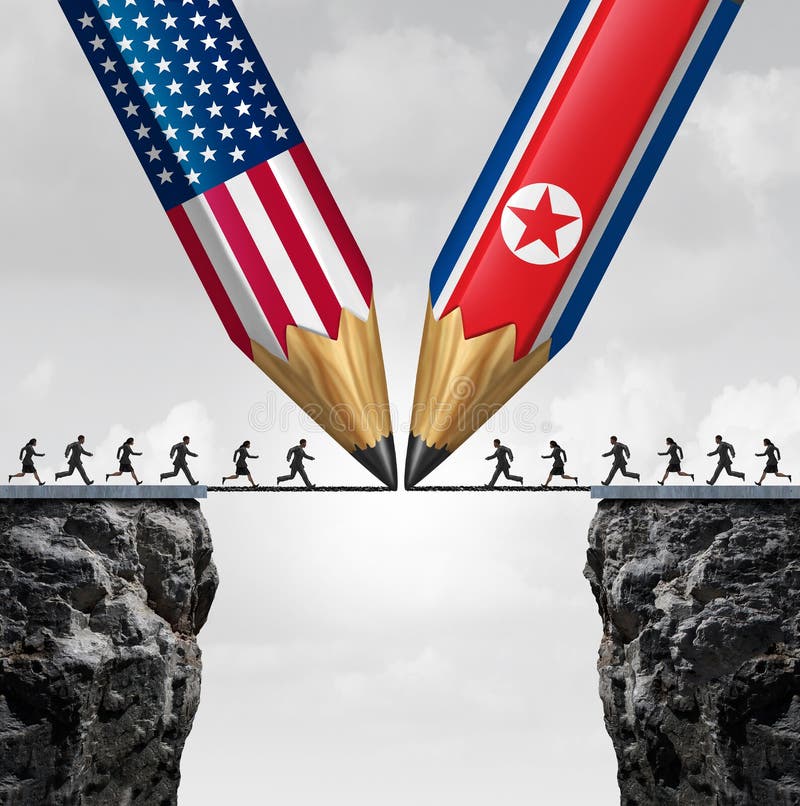 La Corea del Nord Stati Uniti royalty illustrazione gratis