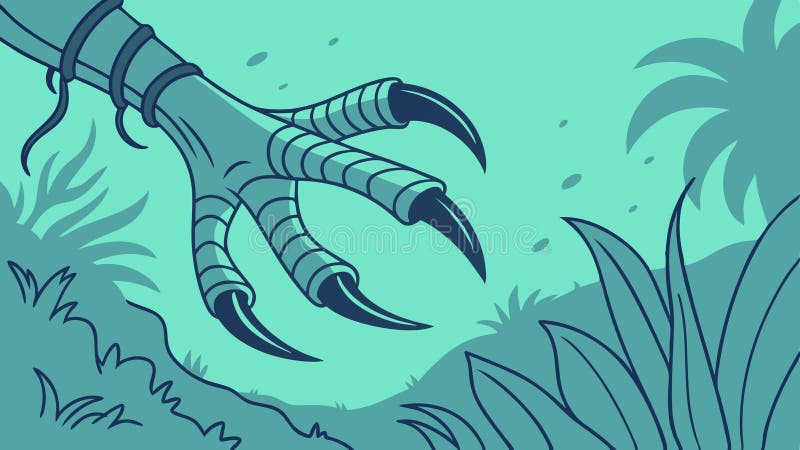 La cortina di Dinosauro Sharp in una giungla verde di Lush, progetto vettore Generative AI illustrazione vettoriale