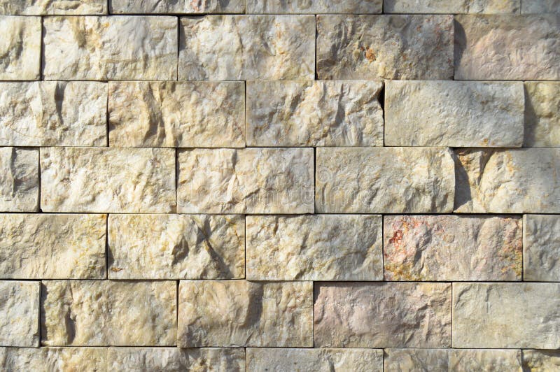 La coupure du mur de marbre beige, a align? photo stock La coupure du mur de marbre beige, a align? photo stock