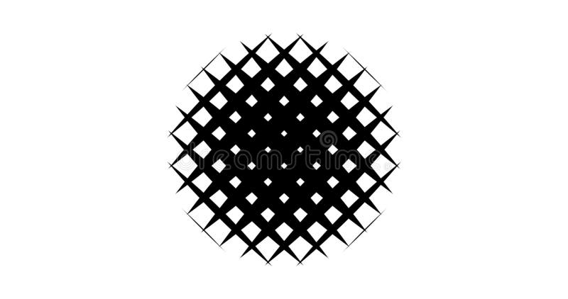 La course abstraite multi de brosse barre la transition noire et blanche avec le fond différent de forme, animation numérique de illustration stock