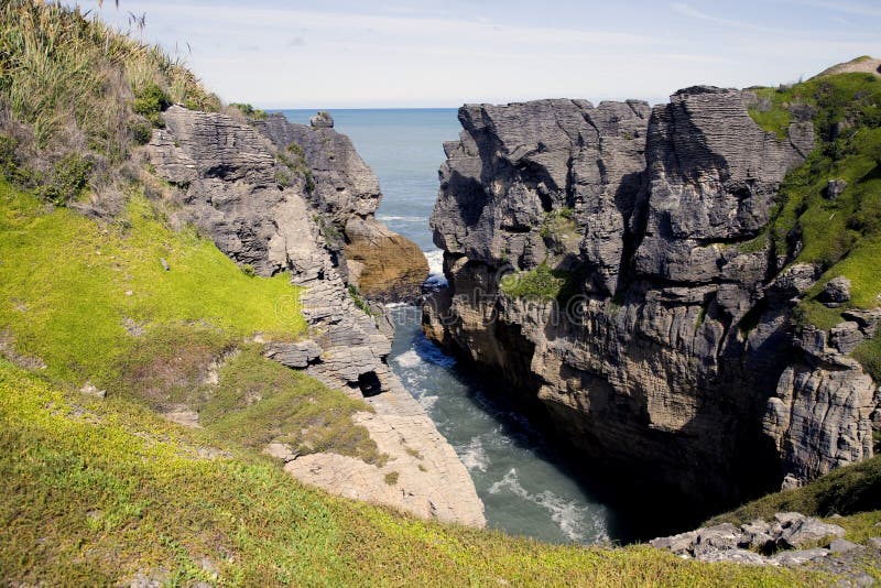 Rocas de las Tortitas Nueva Zelanda fotos de archivo