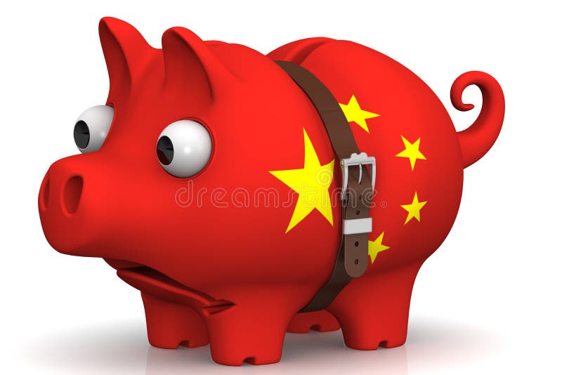 La crisi economica della Cina Concetto royalty illustrazione gratis