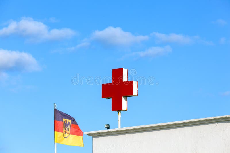 La Croce Rossa Tedesca Simbolizza Immagine Stock Editoriale Immagine