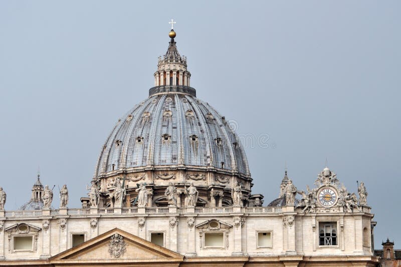 La Cupola Della Basilica Di San Pietro, Vaticano Fotografia Stock