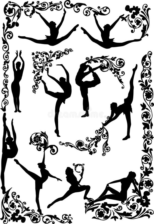la danse silhouette des femmes illustration libre de droits la danse silhouette des femmes illustration libre de droits