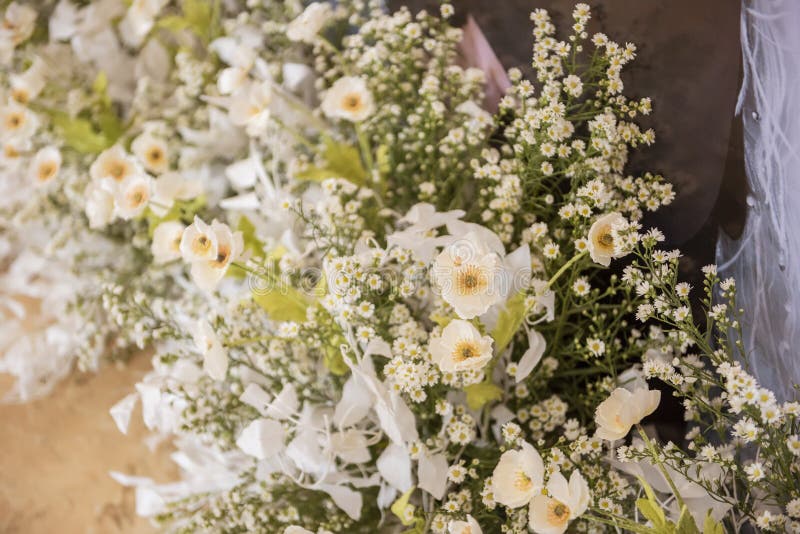 La Decoración De Las Flores Blancas Está En La Boda Imagen de archivo -  Imagen de claro, enfermedad: 187783377