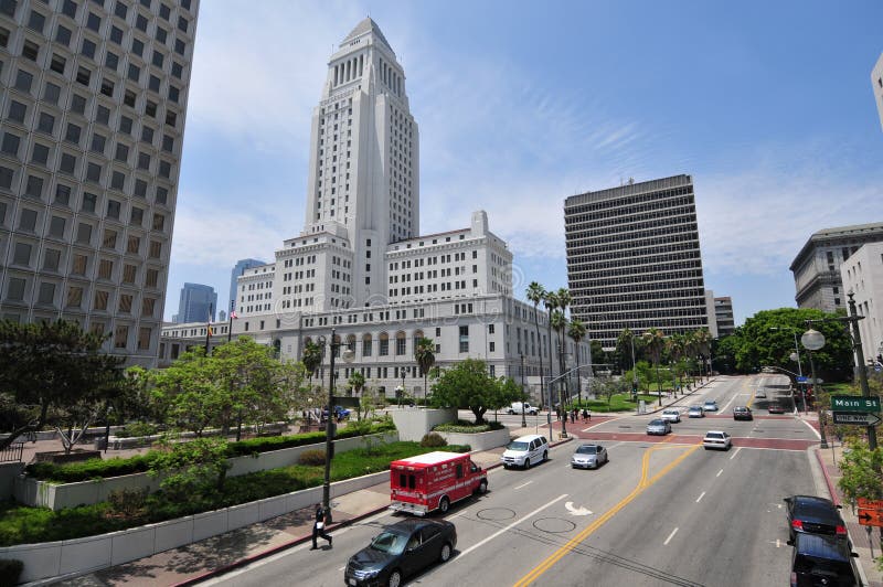 LA del centro del corridoio di città di Los Angeles immagine stock libera da diritti