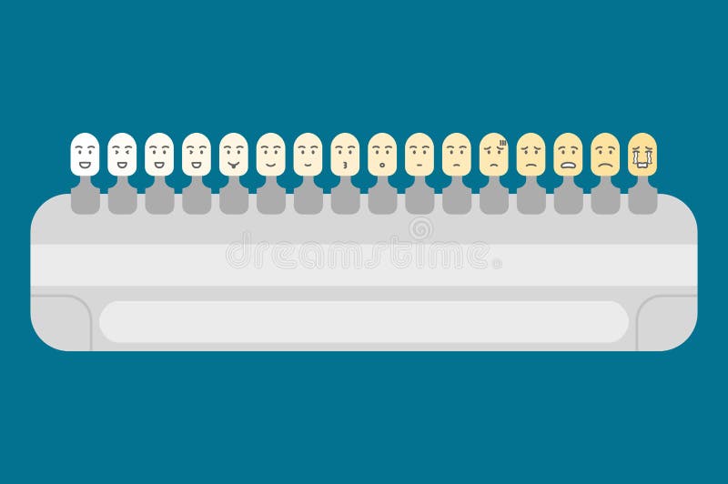 La dent blanchissant l'outil sont les différentes expressions du visage, comparaison de la blancheur dentaire illustration stock La dent blanchissant l'outil sont les différentes expressions du visage, comparaison de la blancheur dentaire illustration stock