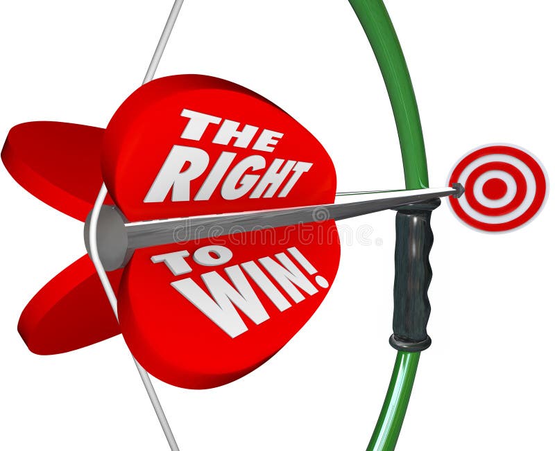 La destra vincere le parole piega il vantaggio competitivo di successo della freccia