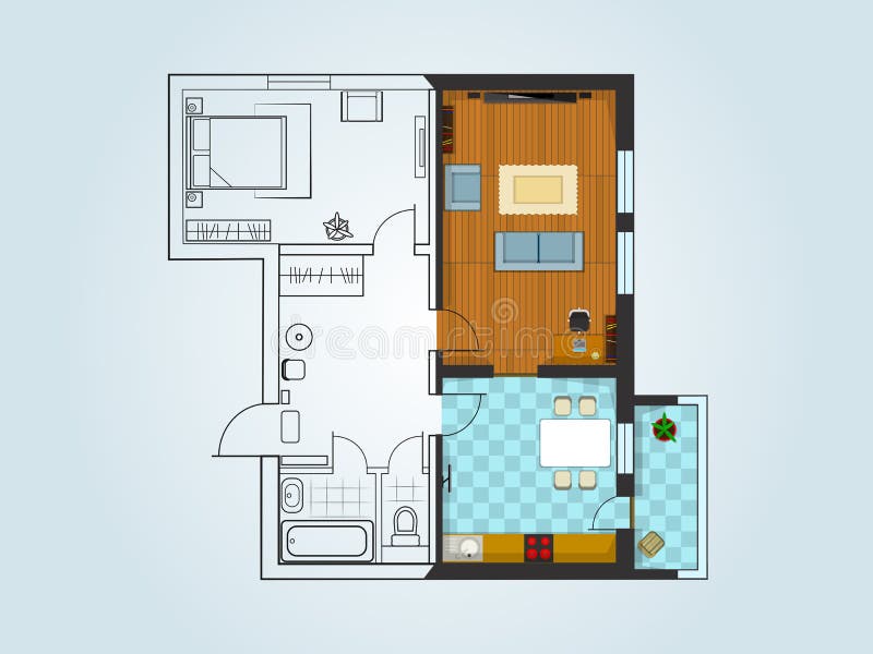  Croquis  Topographique Architectural D appartement   Trois 