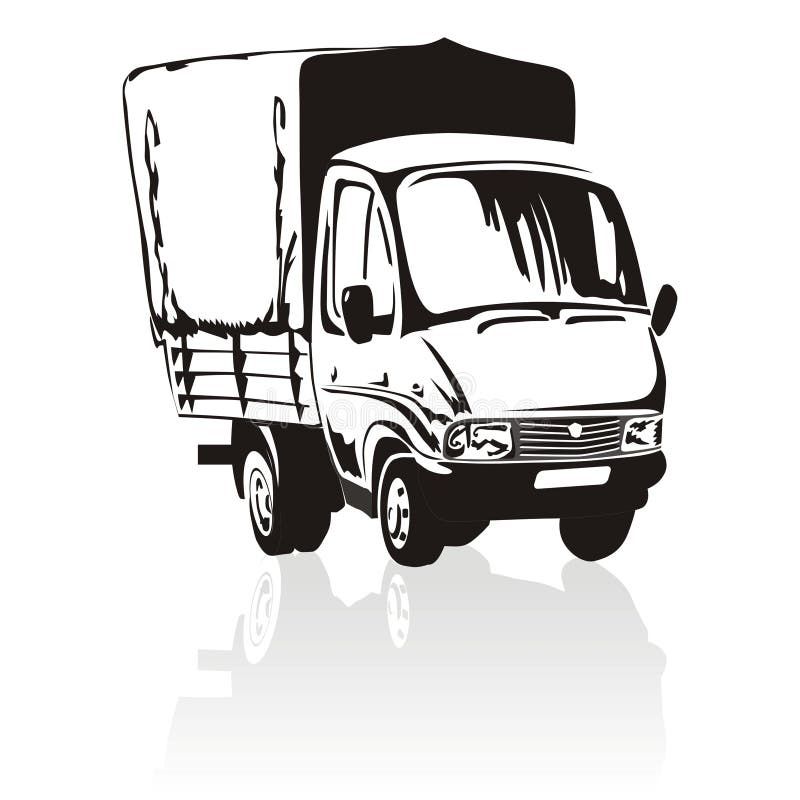 La distribution de dessin animé/camion de cargaison illustration libre de droits