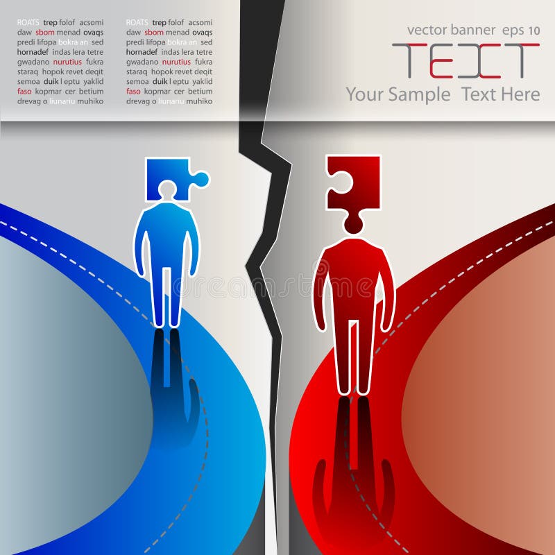 La divergenza di opinione, un'altra vista illustrazione di stock La divergenza di opinione, un'altra vista illustrazione di stock