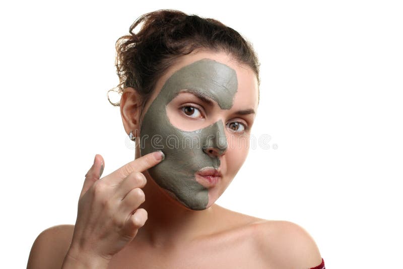 la donna tratta sulla maschera di protezione immagini stock la donna tratta sulla maschera di protezione immagini stock