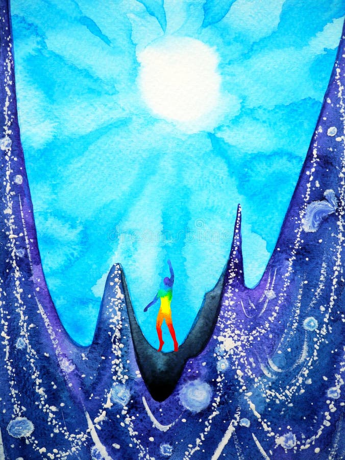 La energía soleada del ser humano y del sol potente del alcohol conecta con el universo libre illustration La energía soleada del ser humano y del sol potente del alcohol conecta con el universo libre illustration