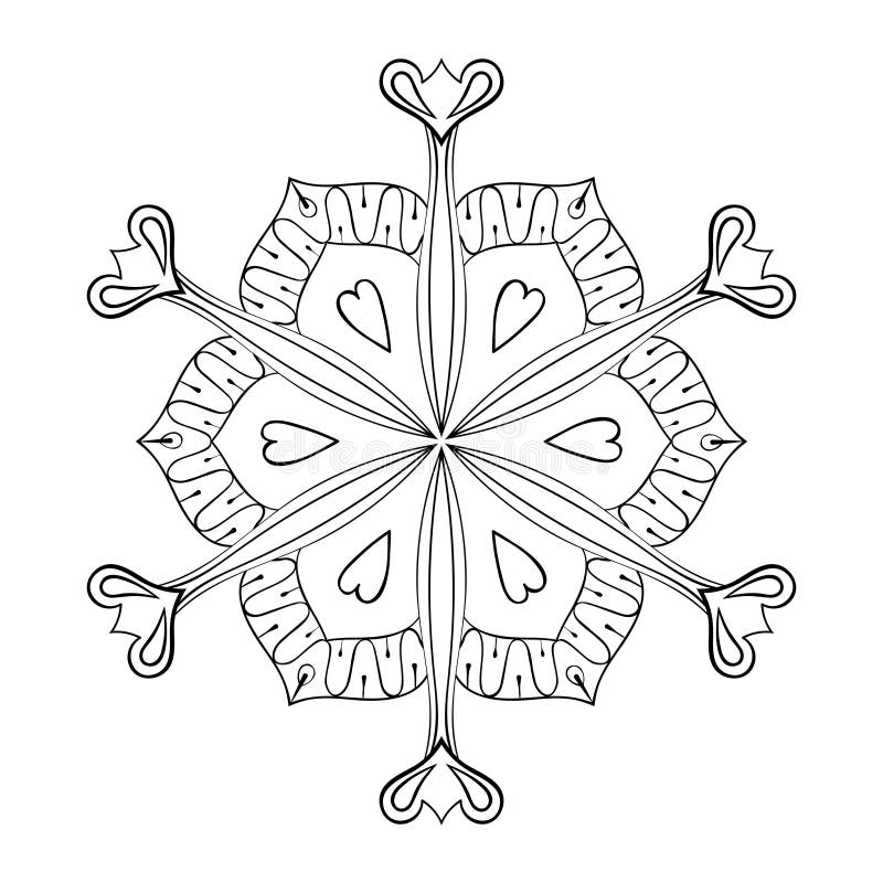 La escama de papel de la nieve del recorte del vector en estilo del zentangle, garabatea mandal ilustración del vector La escama de papel de la nieve del recorte del vector en estilo del zentangle, garabatea mandal ilustración del vector