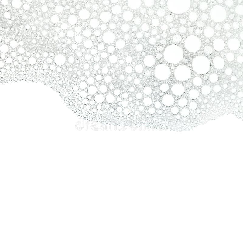 La espuma burbujea fondo blanco abstracto