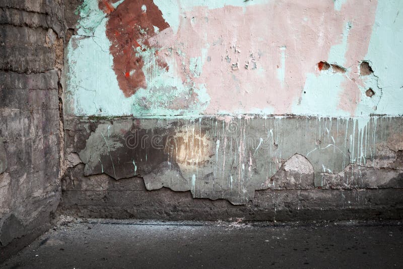 La esquina de un abstracto vacia el interior urbano abandonado imagen de archivo La esquina de un abstracto vacia el interior urbano abandonado imagen de archivo