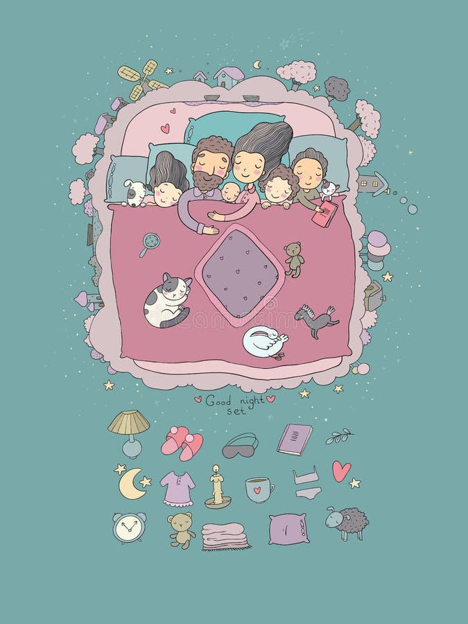 La Familia Duerme En Cama Mama Papa Y Bebes De La Historieta Ilustracion Del Vector Ilustracion De Feliz Madre La Familia Duerme En Cama Mama Papa Y Bebes De La Historieta Ilustracion Del Vector Ilustracion De Feliz Madre
