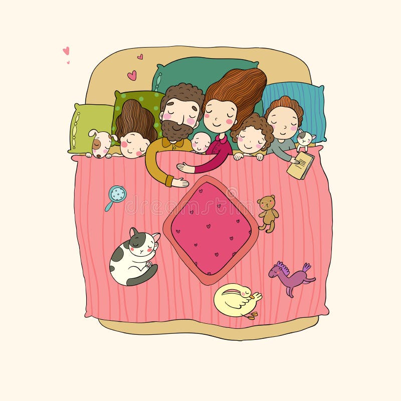 La Familia Duerme En Cama Mama Papa Y Bebes De La Historieta Ilustracion Del Vector Ilustracion De Lecho Lifestyle La Familia Duerme En Cama Mama Papa Y Bebes De La Historieta Ilustracion Del Vector Ilustracion De Lecho Lifestyle