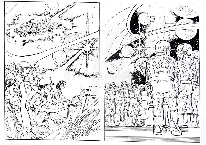 La fantascienza dissipa illustrazione di stock La fantascienza dissipa illustrazione di stock