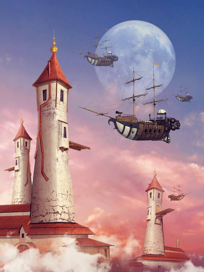 La fantasía se eleva y el vuelo envía libre illustration La fantasía se eleva y el vuelo envía libre illustration