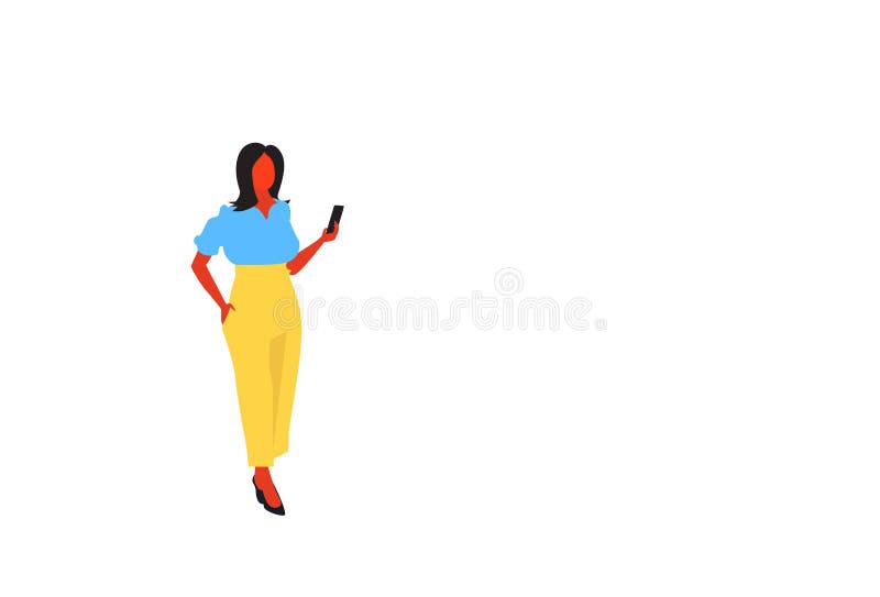 La femme d'affaires de brune utilisant le smartphone portant la position femelle de femme d'affaires d'employé de bureau de vêtem illustration stock La femme d'affaires de brune utilisant le smartphone portant la position femelle de femme d'affaires d'employé de bureau de vêtem illustration stock