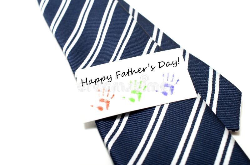 La festa del papà felice con la mano variopinta stampa l'etichetta immagine stock libera da diritti La festa del papà felice con la mano variopinta stampa l'etichetta immagine stock libera da diritti