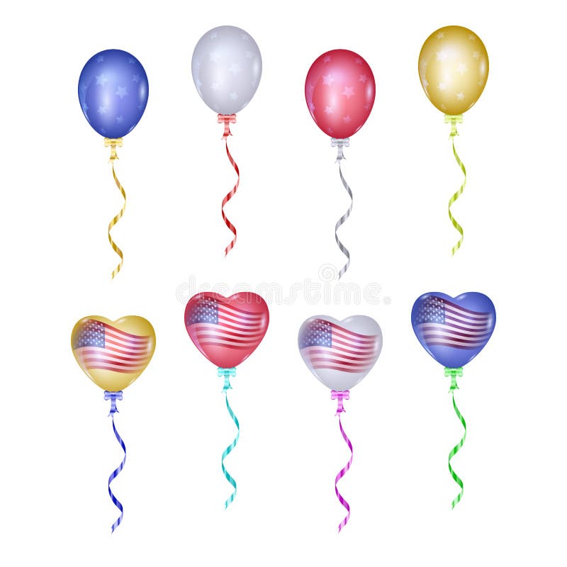La festa dell'indipendenza, palle è semplice e sotto forma di cuore con la bandiera americana royalty illustrazione gratis La festa dell'indipendenza, palle è semplice e sotto forma di cuore con la bandiera americana royalty illustrazione gratis