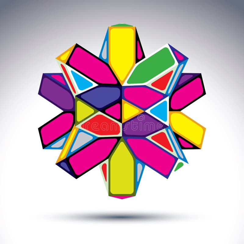 La figura psicodélica del fractal rico 3d construyó de los triángulos libre illustration La figura psicodélica del fractal rico 3d construyó de los triángulos libre illustration
