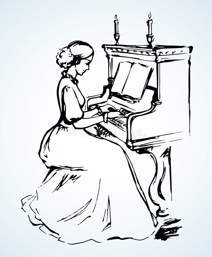 La Petite Fille Joue Du Piano Sans Compter PNG , Professeur De