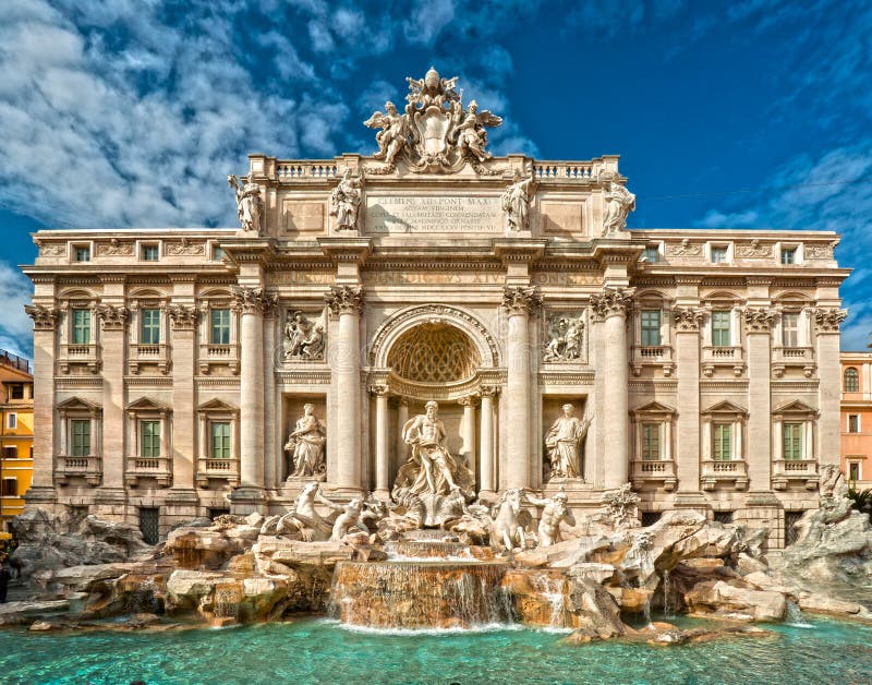 La fontaine célèbre de TREVI, Rome, Italie.