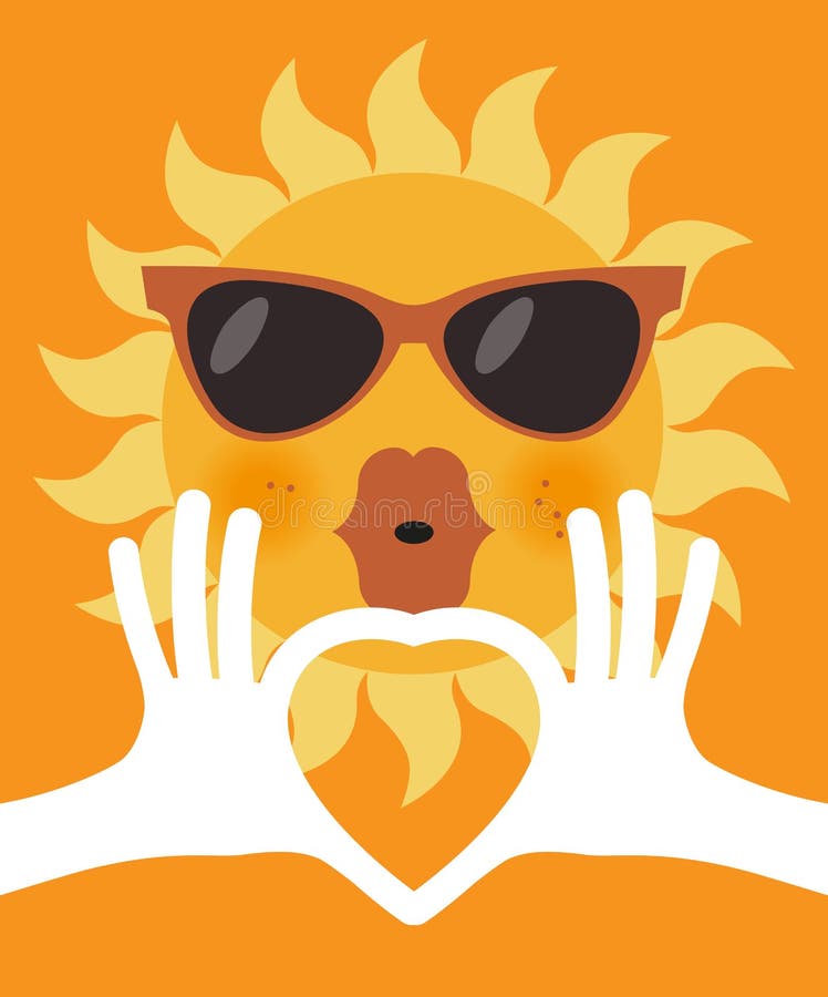La forma di cuore in mani e sole umani del fumetto in vetri royalty illustrazione gratis La forma di cuore in mani e sole umani del fumetto in vetri royalty illustrazione gratis
