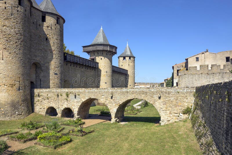 La fortezza di Carcassonne fotografia stock La fortezza di Carcassonne fotografia stock
