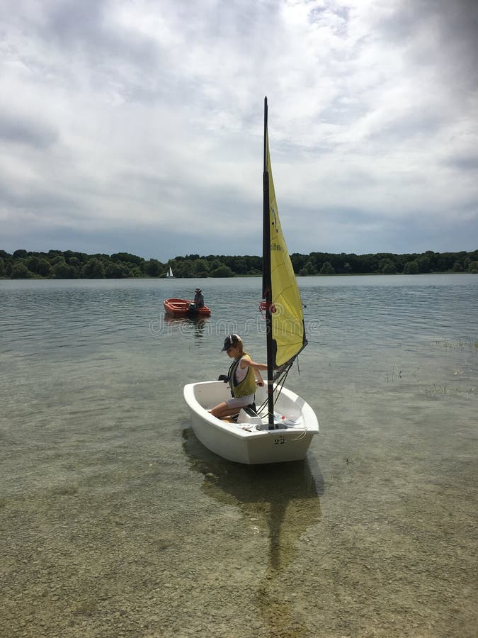 La ForÃªt d Orient lake editorial stock photo. Image of scow 95965228