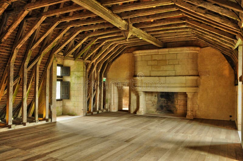 La Francia, castello di rinascita di Puyguilhem nella Dordogna immagine stock La Francia, castello di rinascita di Puyguilhem nella Dordogna immagine stock