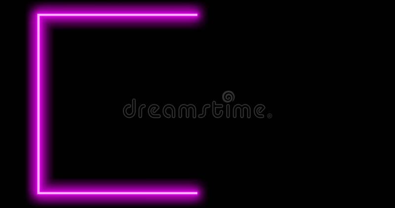 La frontière au néon mauve bleue en utilisant la lumière incandescente digest fait le cadre. Une limite de clignotement pour affût illustration stock