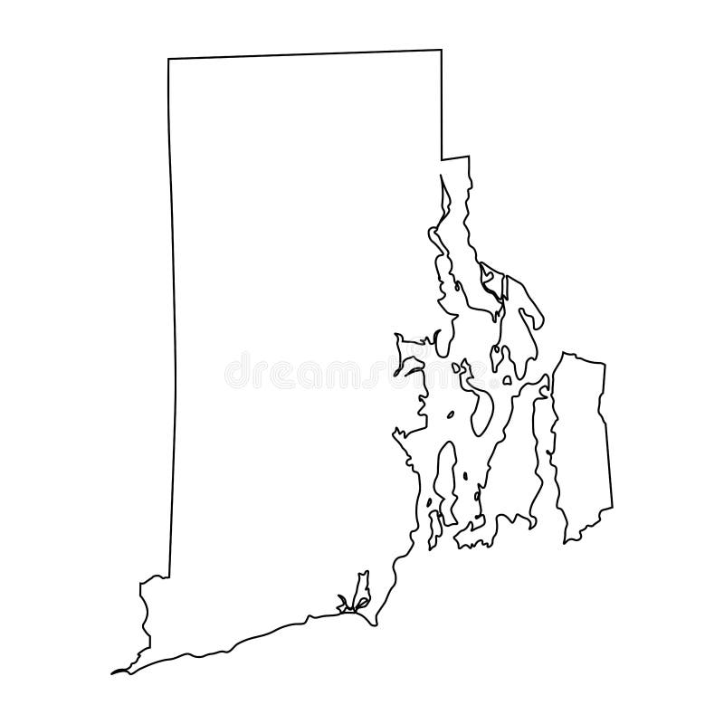 La frontière de l'état de ri du Rhode Island états-unis trace les grandes lignes