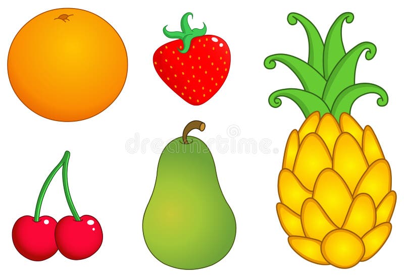 Set di frutti 1 illustrazione vettoriale