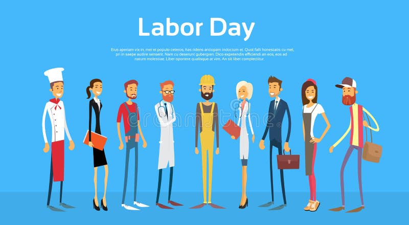 La gente agrupa diverso sistema del empleo, Día del Trabajo internacional ilustración del vector La gente agrupa diverso sistema del empleo, Día del Trabajo internacional ilustración del vector