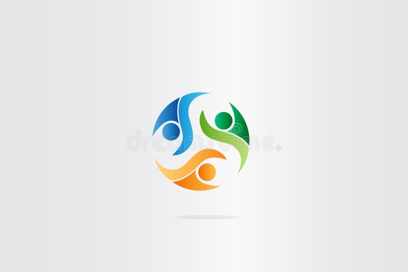 La gente dei soci commerciali di lavoro di squadra di logo illustrazione di stock La gente dei soci commerciali di lavoro di squadra di logo illustrazione di stock