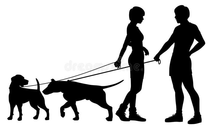 La gente del cane chiacchiera su illustrazione di stock La gente del cane chiacchiera su illustrazione di stock