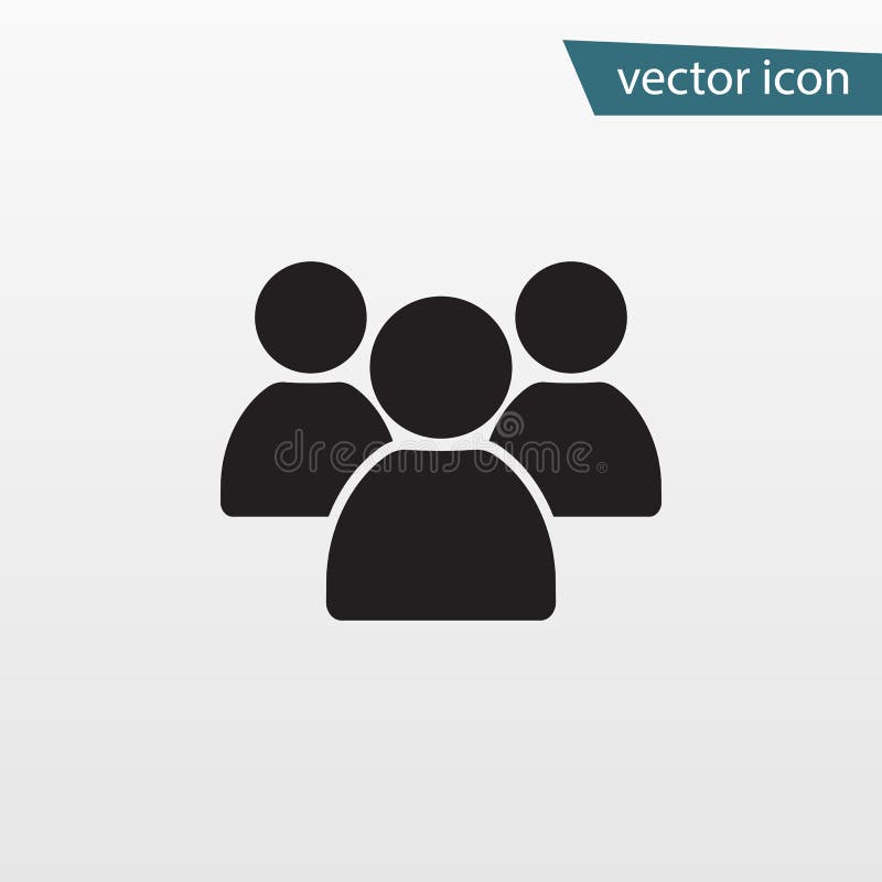 La gente del gruppo, icona della persona Segno degli amici Vec rotondo royalty illustrazione gratis