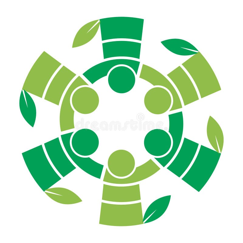 La gente del lavoro di gruppo dell'albero genealogico con il logo della foglia illustrazione vettoriale La gente del lavoro di gruppo dell'albero genealogico con il logo della foglia illustrazione vettoriale