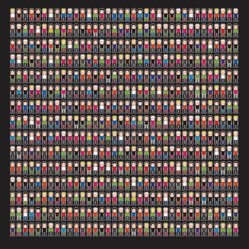 La gente del pixel royalty illustrazione gratis La gente del pixel royalty illustrazione gratis
