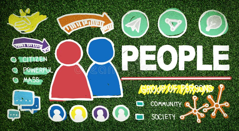 La gente Person Group Citizen Community Concept royalty illustrazione gratis