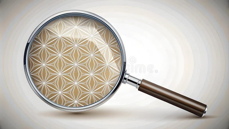 La geometría de la verdad : una lupa que revela patrones ocultos de ai generativo stock de ilustración