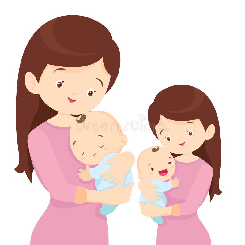 La giovane madre sta tenendo il suo piccolo bambino illustrazione vettoriale La giovane madre sta tenendo il suo piccolo bambino illustrazione vettoriale