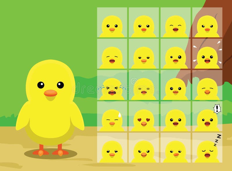 La granja Chick Cartoon Emotion hace frente al ejemplo del vector libre illustration La granja Chick Cartoon Emotion hace frente al ejemplo del vector libre illustration